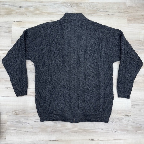 Shannon Woolen Mills Men's Irish 100% pure new Wool  Aran Sweater Sz XL - Picture 4 of 7